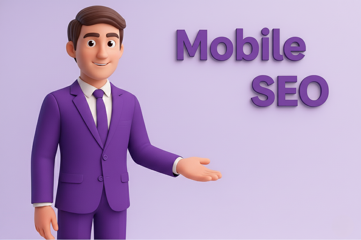 Mobile SEO strategies for small businesses, highlighting SEO services available in Dubai.