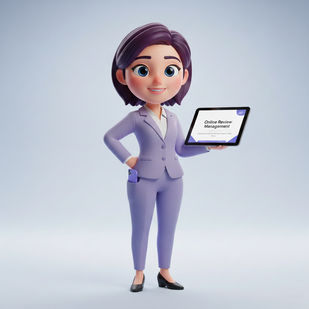 Online review management service improving brand reputation and local SEO visibility for businesses