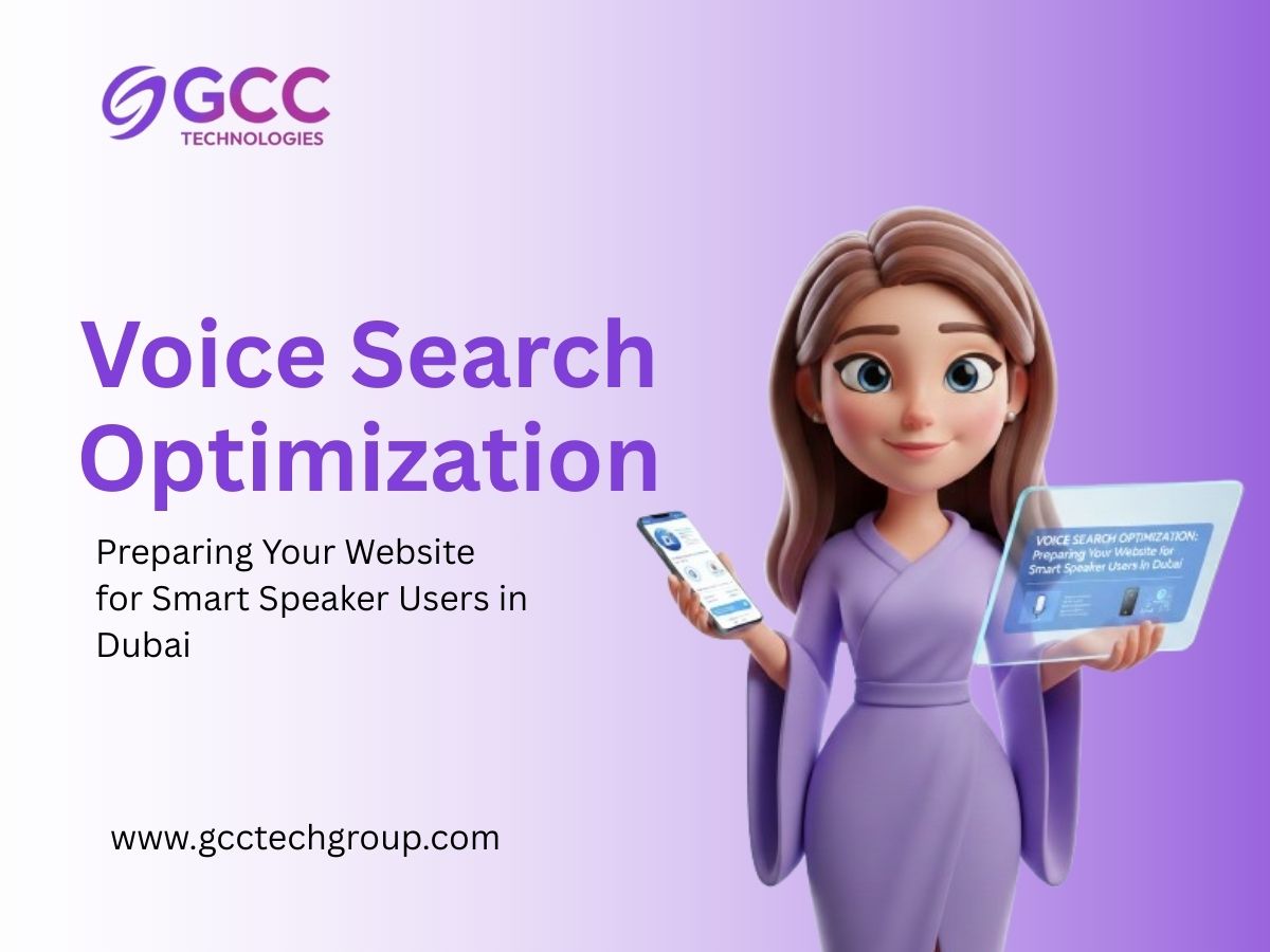Voice search optimization service improving visibility for smart speaker and mobile voice searches in Dubai
