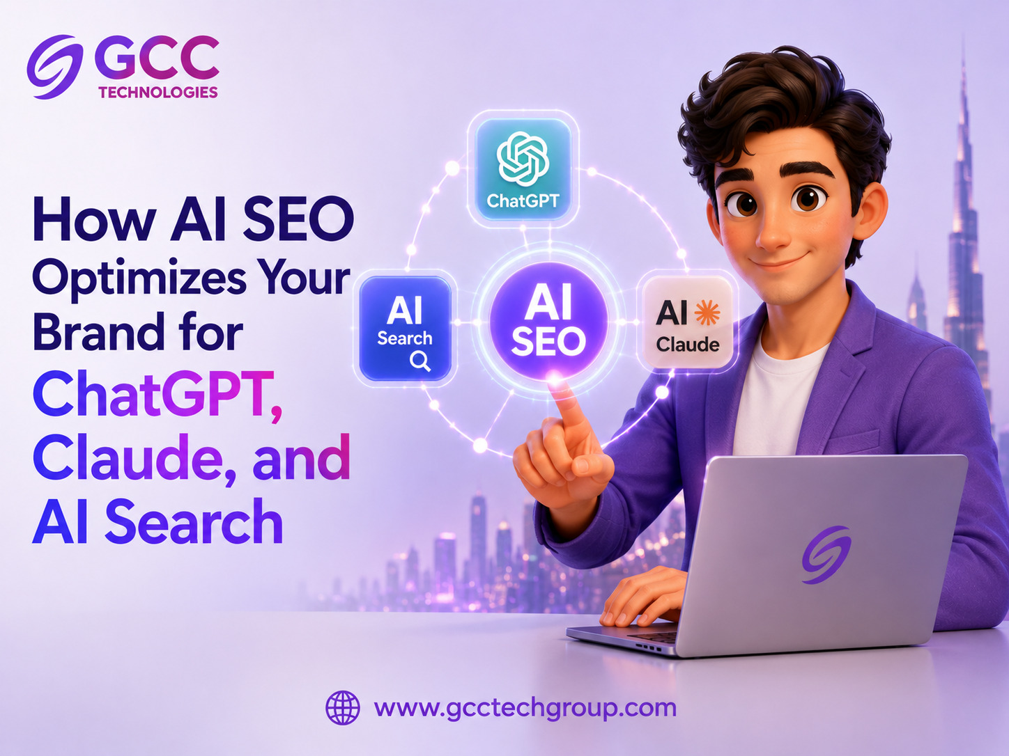 how AI SEO helps brands optimize for ChatGPT, Claude, and AI-powered search engines through high-quality content and authority building.
