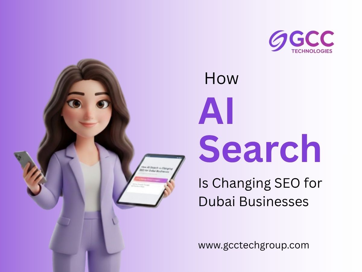 Alt Text: How AI search is changing SEO for Dubai businesses with AI-powered digital marketing strategies.