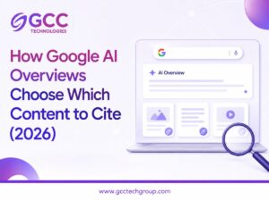 Google AI Overviews selecting authoritative content sources and citations for AI-generated search results in 2026.