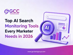 AI search monitoring tools dashboard helping marketers track visibility, rankings, and performance across AI-powered search platforms in 2026.